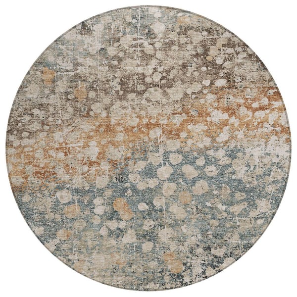 Addison Rugs Chantille Machine Washable Indoor/Outdoor Abstract ACN2113 Putty 8 ft. x 8 ft. Area Rug