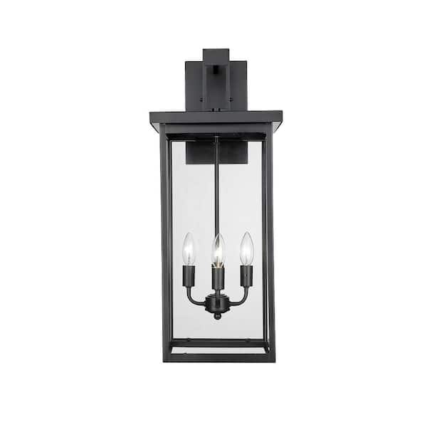 Millennium Lighting Barkeley 4-Light 11 in. Powder Coated Black Outdoor with Clear Glass