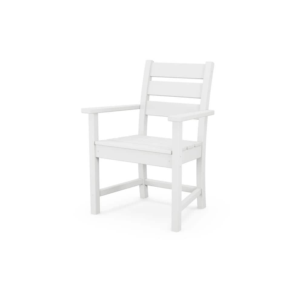 White 7-Piece Farmhouse Dining Set with Curved Back Chairs