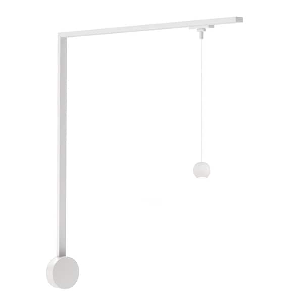 Faria 1 Light White dimmable 4000K LED Trilo Track Wall Kit