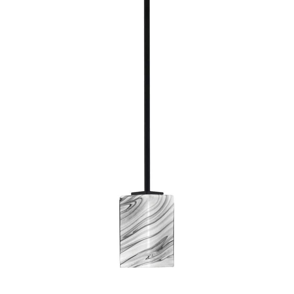 Bridgewater 100-Watt 1-Light Black Shaded Pendant Light Mini Pendant with 3