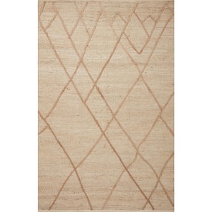 Bodhi Ivory/Natural 7 ft.-9 in. x 9 ft.-9 in. Moroccan 100% Jute Area Rug