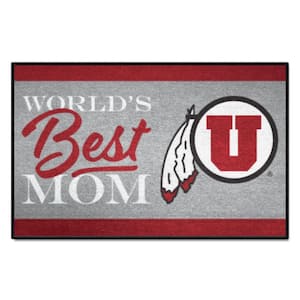 Utah Utes Red World's Best Mom 19 in. x 30 in. Starter Mat Accent Rug
