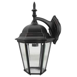 Small 1-Light Imperial Black Outdoor Wall Lantern Sconce