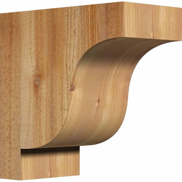 Ekena Millwork 6 in. x 12 in. x 12 in. Western Red Cedar Newport Rough Sawn Corbel
