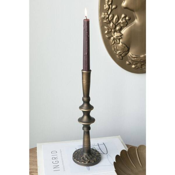 Sculptural Black Iron Candle Holder 2-Pack, S: 3. 9 x 3. 9 x 13. 8