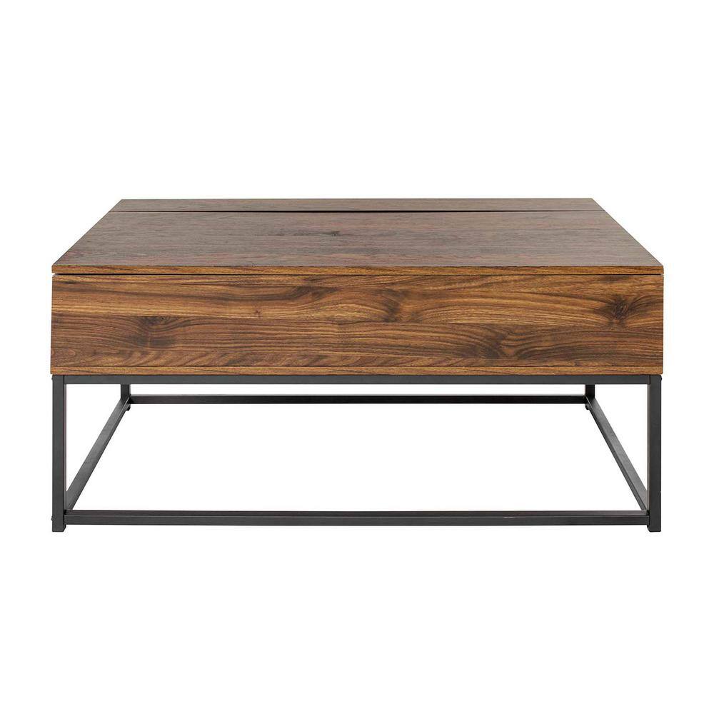 Homy Casa Coffee Table Brown MDF Wood KRAVETS The Home Depot