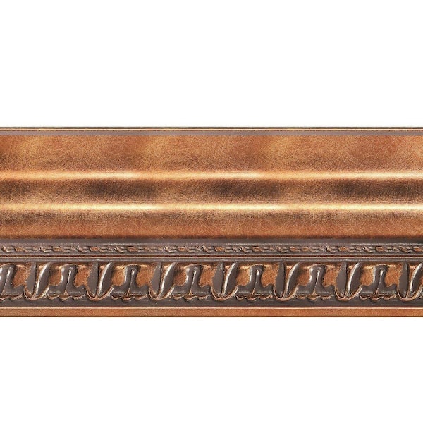 Fasade Grand Baroque 1 in. x 6 in. x 96 in. Wood Ceiling Crown Molding in Antique Bronze
