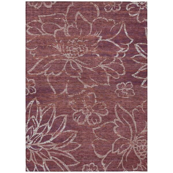 Chantille Machine Washable Indoor/Outdoor Abstract ACN2789 Eggplant 10 ft. x 14 ft. Area Rug