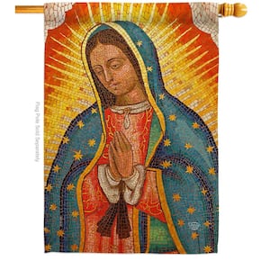 28 in. x 40 in. Lady of Guadalupe Religious House Flag Double-Sided Decorative Vertical Flags