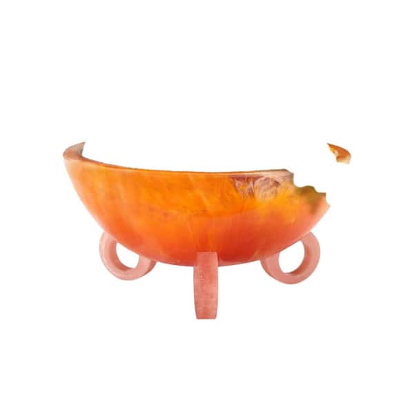 Unbranded Orange Resin Decorative Bowl Decorative Bowl Fruit Bowl Centerpiece Table Decorations