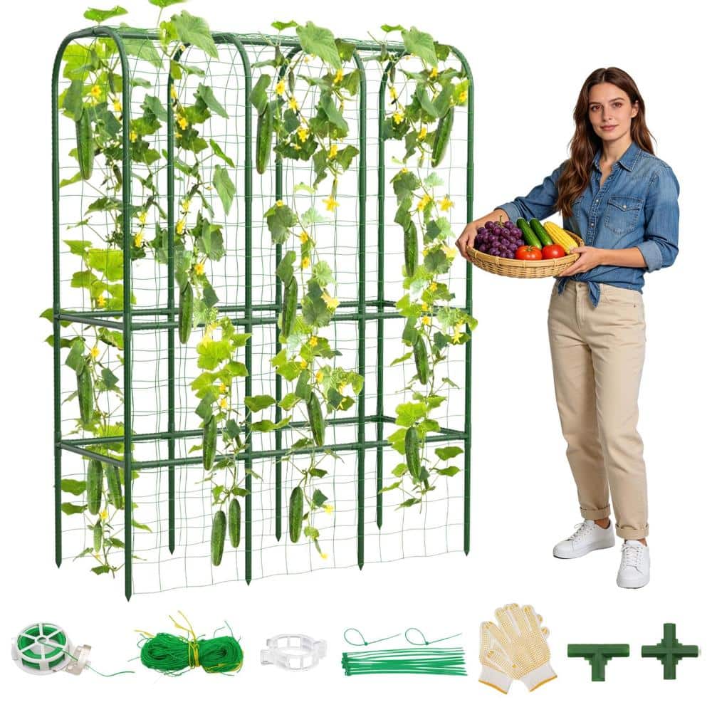 62 in. Garden Trellis with U-Shaped Arch Support Green 1-Piece price history on PriceWatchPro