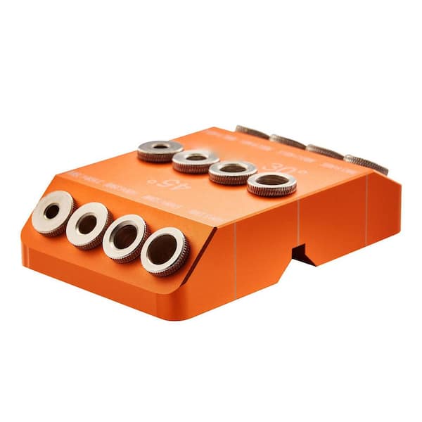 Portable Drill Guide 30/45/90° Jig, 4-Sizes, Aluminum Alloy, for Drilling Angled Holes, Deck Railing Wood Post