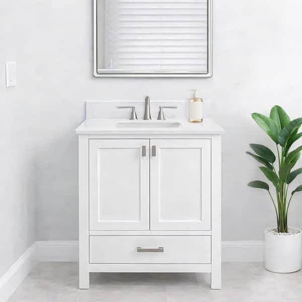 YASINU 30 in. W Engineered Stone Bath Vanity Backsplash in