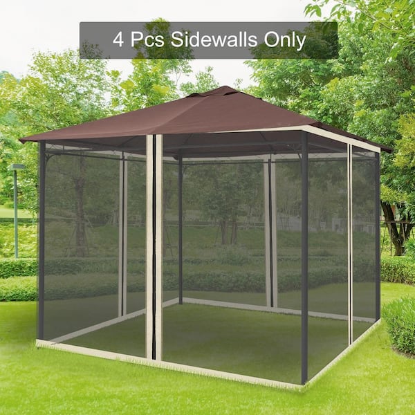 Outsunny Replacement Mesh Mosquito Netting Screen Walls for