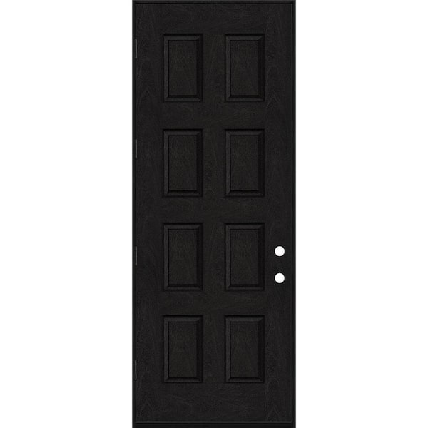 Steves & Sons Regency 36 in. x 96 in. 8-Panel RHOS Onyx Stain Mahogany Fiberglass Prehung Front Door