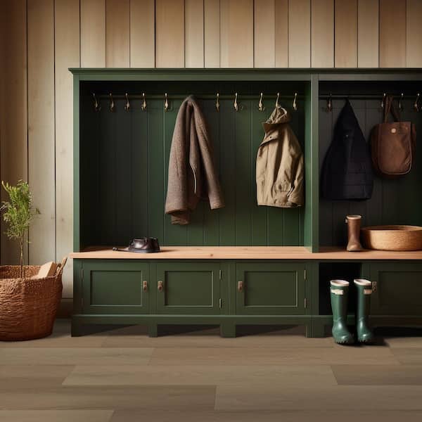 A&A Surfaces - Silver Lullaby 22 MIL x 9 in. W x 48 in. L Waterproof Click Lock Luxury Vinyl Plank Flooring (20.95 sq. ft./case)