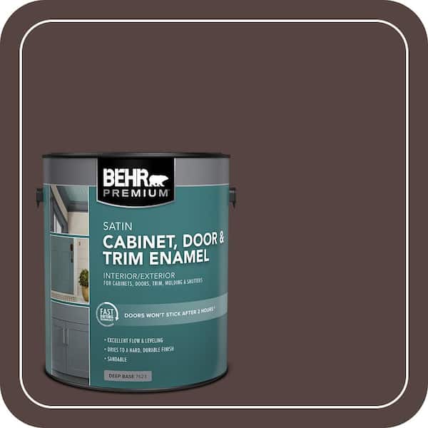 1 gal. #PFC-25 Dark Walnut Satin Enamel Interior/Exterior Cabinet, Door & Trim Paint