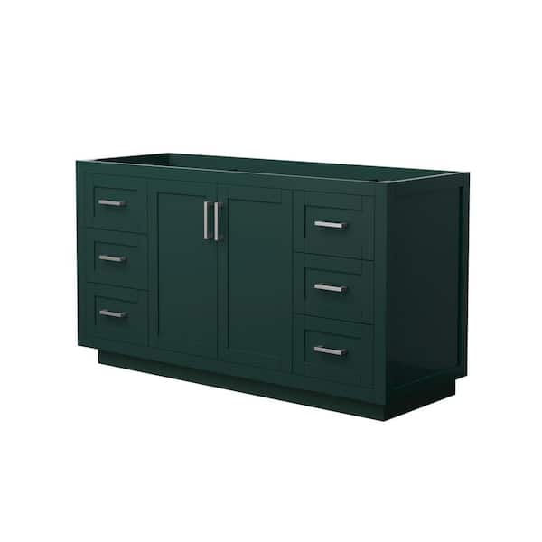 Wyndham Collection Miranda 59.25 in. W x 21.75 in. D x 33 in. H Single Bath Vanity Cabinet without Top in Green
