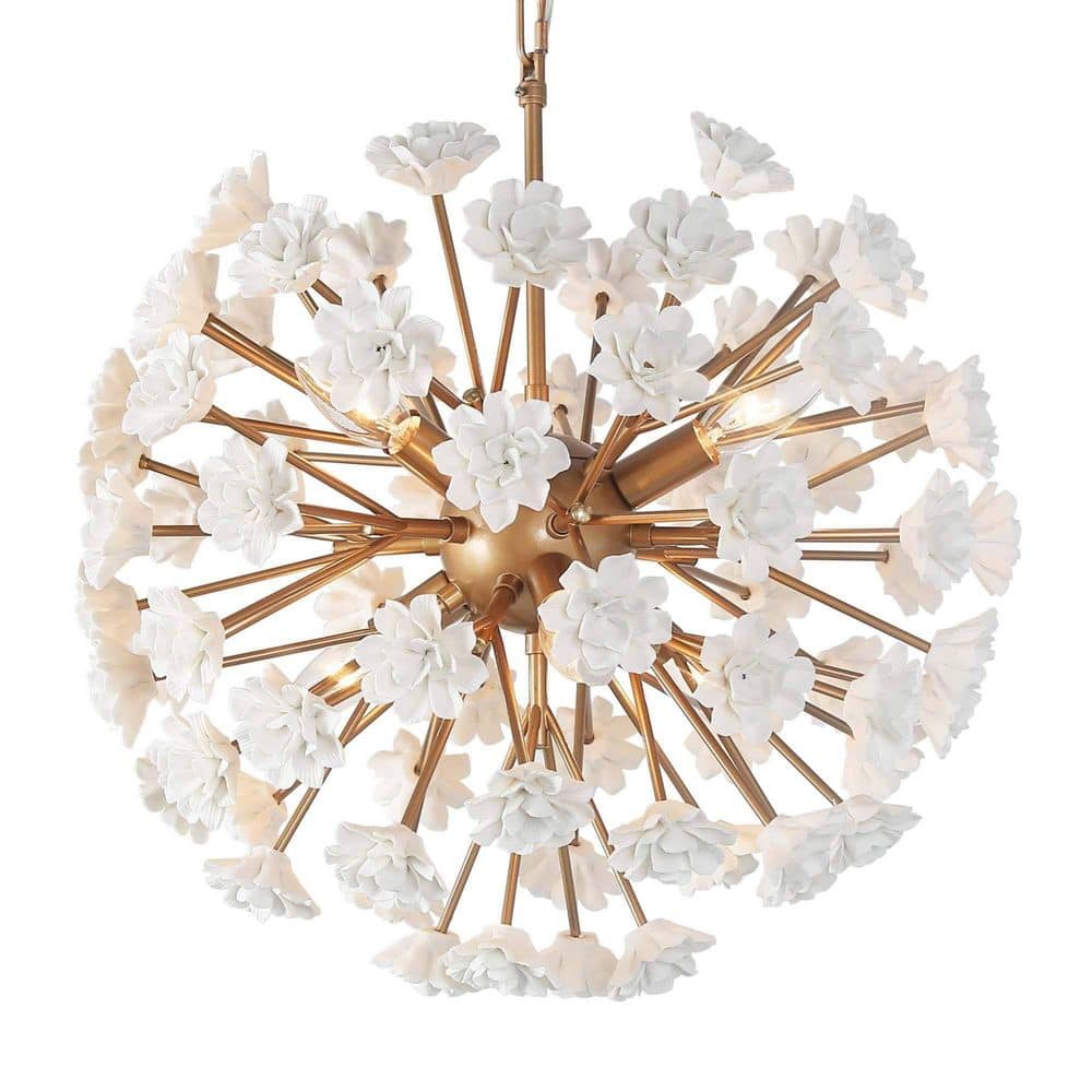 6 Light Brass Globe Chandelier Pendant Light price history on PriceWatchPro