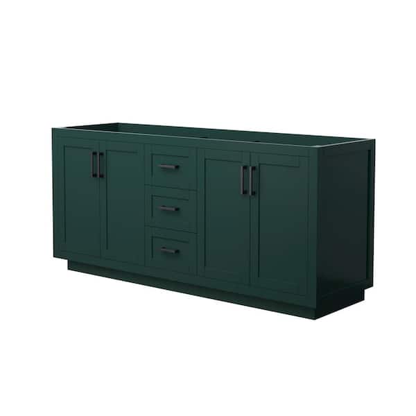 Wyndham Collection Miranda 71 in. W x 21.75 in. D x 33 in. H Double Bath Vanity Cabinet without Top in Green
