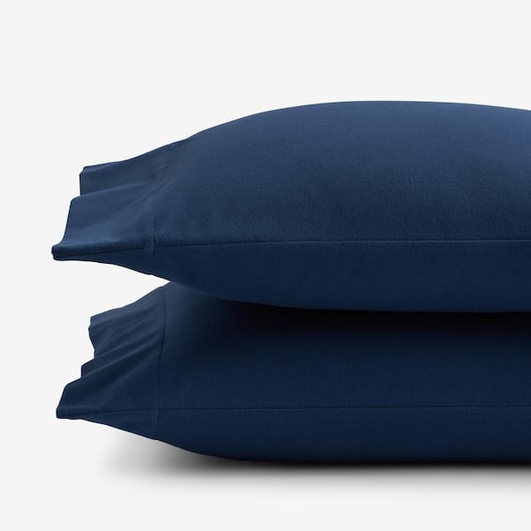 The Company Store Legends Hotel Navy Velvet Flannel King Pillowcase (Set of 2)