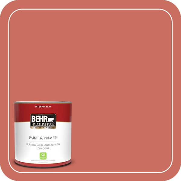 BEHR PREMIUM PLUS 1 qt. #M170-6 Dash of Curry Flat Low Odor Interior Paint & Primer