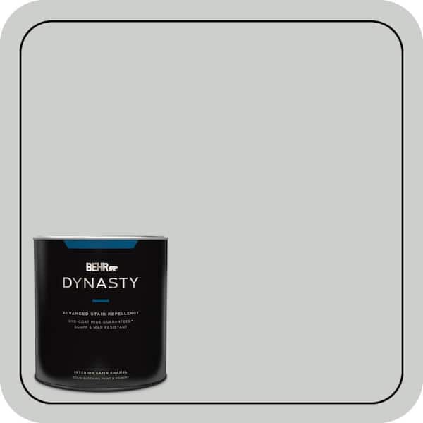 BEHR DYNASTY 1 qt. #N460-2 Planetary Silver Satin Enamel Interior Stain-Blocking Paint and Primer