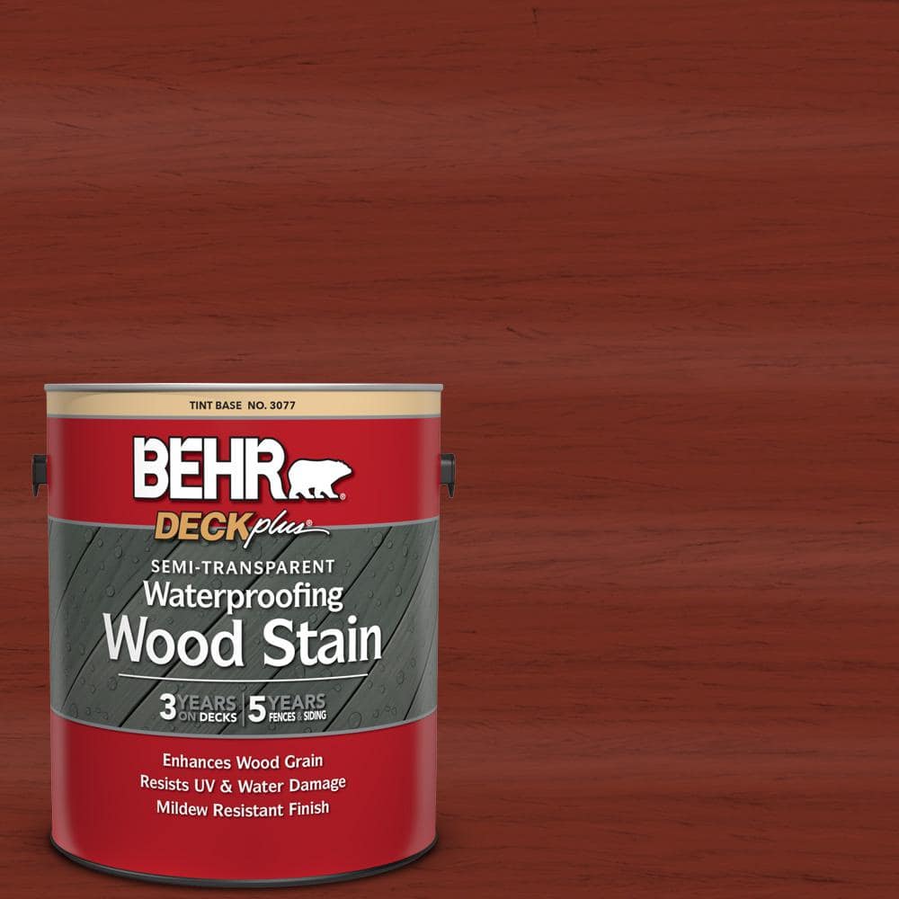 1 gal. #ST-330 Redwood Semi-Transparent Waterproofing Exterior Wood Stain