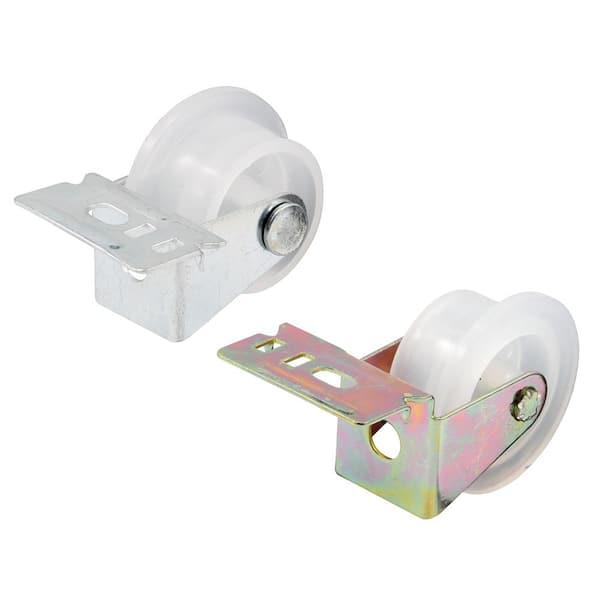 Drawer Track Guide Roller Assembly, 1 in. Diameter, Plastic Wheel on Steel Bracket (2-pack)