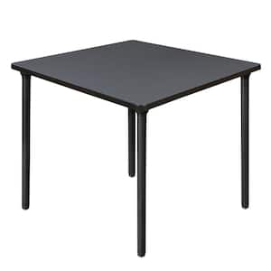 Rumel 42 in. Square Grey and Black Wood Folding Breakroom Table (Seats-4)
