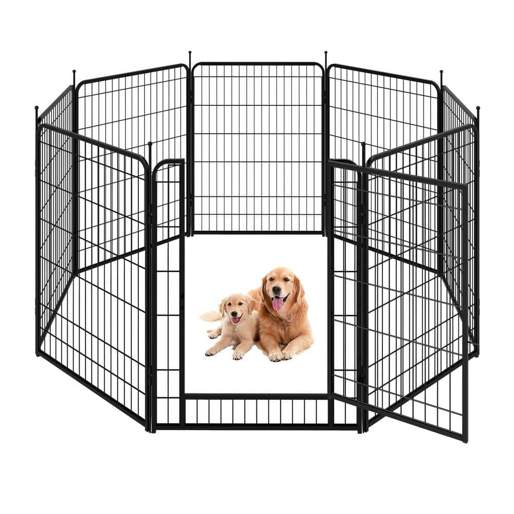 Siavonce Pet Playpen, Pet Dog Fence Playground, Camping, 32 in. H ...