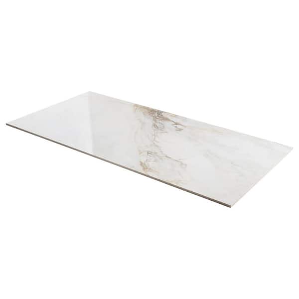 Tavani Calacatta Gold 23.62 in. x 47.24 in. Marble Look Polished Porcelain Floor and Wall Tile (15.49 Sq. Ft. / Case)