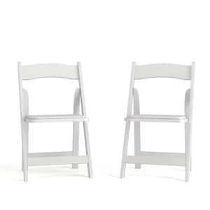 White Wood Folding Chair (2-Pack)
