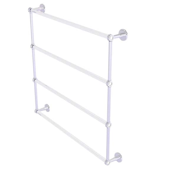 Allied Brass Clearview 36 in. 4-Tier Ladder Towel Bar with Dotted Accents in Polished Chrome