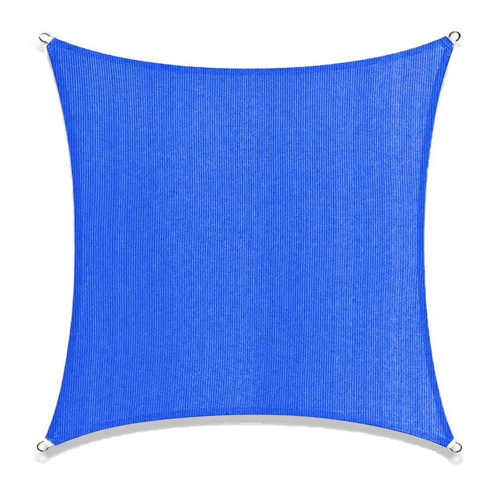 Sunshade Sail Canopy 12 ft. x 12 ft. Blue Square Awning UV Block for Outdoo