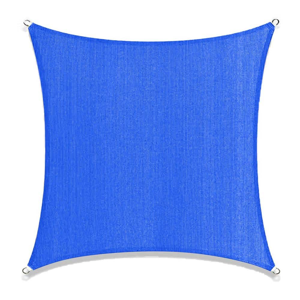 Sunshade Sail Canopy 16 ft. x 16 ft. Blue Square Awning UV Block for Outdoo