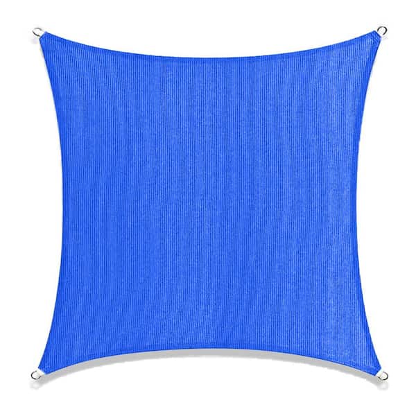 BOEN Sunshade Sail Canopy 18 ft. x 18 ft. Blue Square Awning UV Block for Outdoor Patio Garden and Backyard