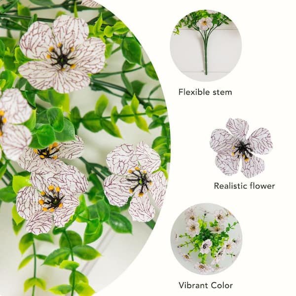 Nearly Natural 13 in. UV Resistant Artificial Daisy Bush (Indoor