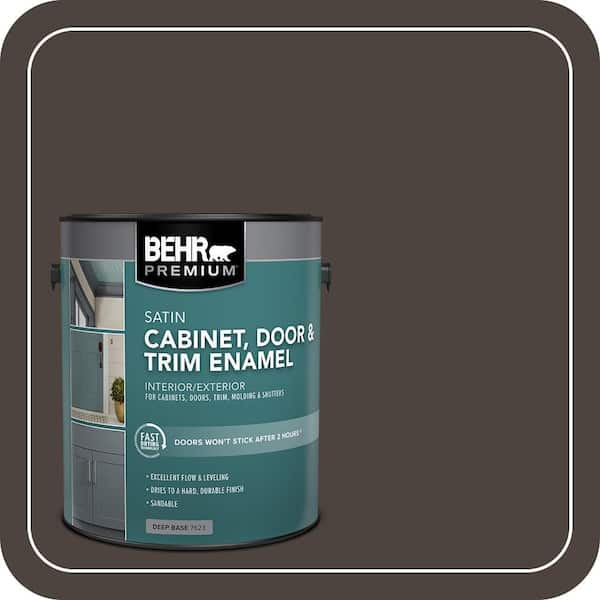1 gal. #PPU5-01 Espresso Beans Satin Enamel Interior/Exterior Cabinet, Door & Trim Paint