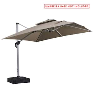 10 ft. x 10 ft. Roma Cantilever Offset Octagonal Umbrella in Beige