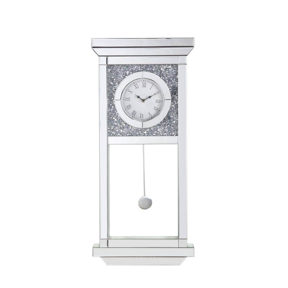 Acme Furniture Silver Analog Stainless Steel Wall Clock AC00423 - The Home  Depot