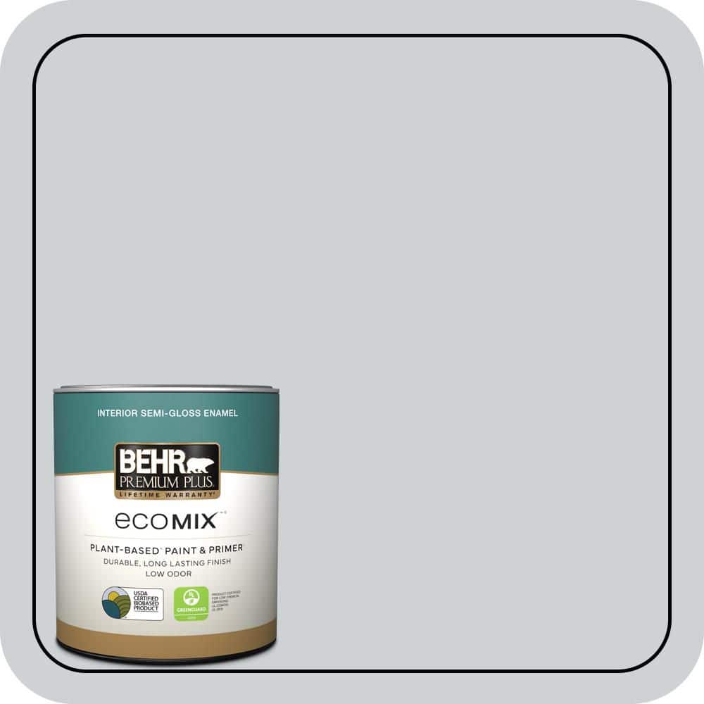1 qt. #N510-1 Silver Shadow Semi-Gloss Enamel EcoMix Plant-Based Interior Paint & Primer price history on PriceWatchPro