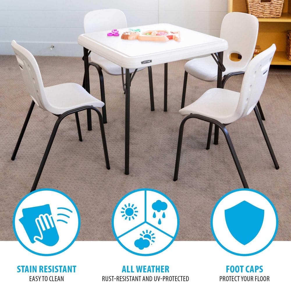 Almond Polyethylene Stackable School Chair for Kids