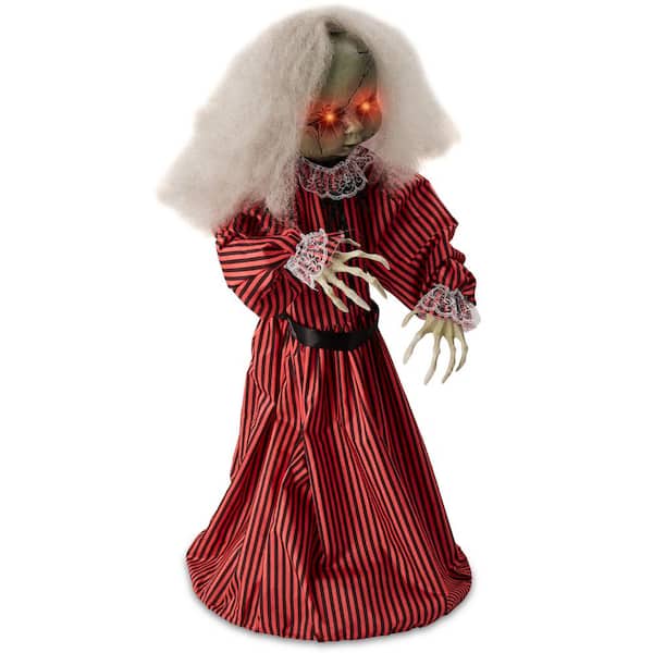 Best Choice Products Haunted Holly 2 ft. Roaming Talking LED Animatronic Doll Halloween Prop