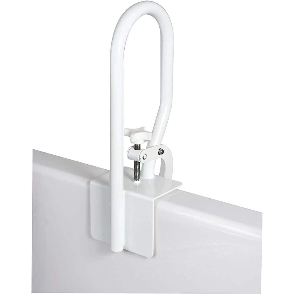 The Living Store Bathtub Rail Clamp Support Adjustable Hand Grip Safety Bar 