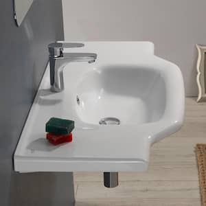 Yeni Klasik Wall Mounted Bathroom Sink in White