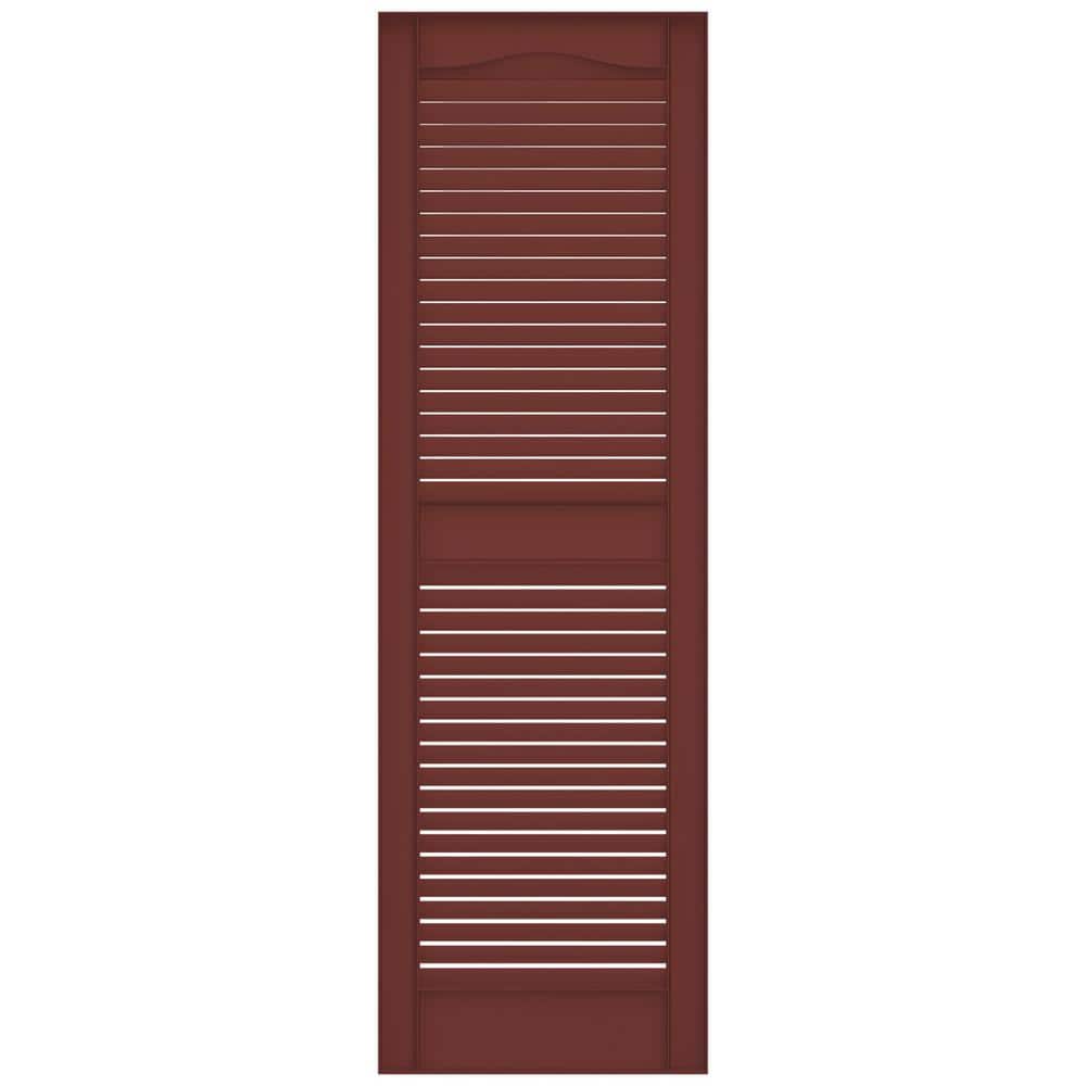 Burgundy Red 14.5" x 43" Vinyl Louvered Shutters