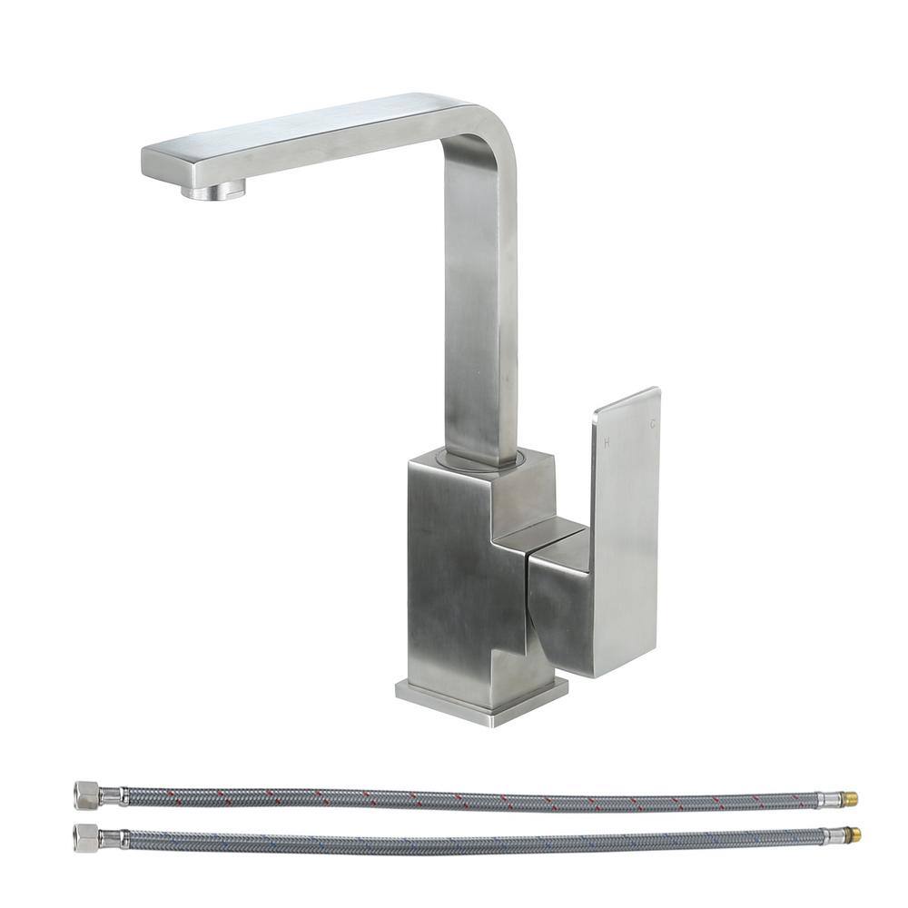 Single Handle Stainless Steel Deck Mount Bar Faucet Deckplate Not Included in Brushed Nickel price history on PriceWatchPro