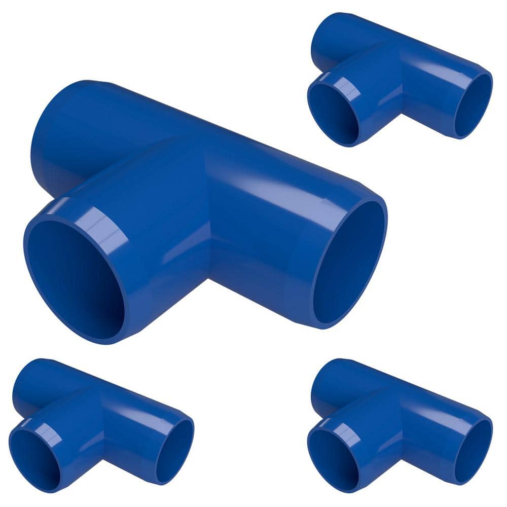 1-1/4 in. Furniture Grade PVC Tee in Blue (4-Pack) price history on PriceWatchPro